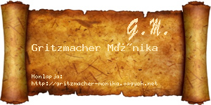 Gritzmacher Mónika névjegykártya